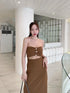 SIRINNN Off- Hollow Out  Tube Dresses